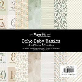 Paper Rose - Boho Baby Basics 6x6 Paper Collection 35098