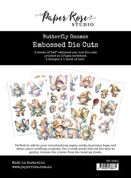 Paper Roses - Butterfly Gnomes Embossed Die Cuts 34851