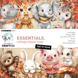 Creative Craftlab - Collage Paper Pad - Fall In Love Essentials 36 Sheets