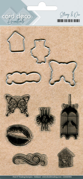 Card Deco Essentials - Clear Stamp and Cutting Die set.