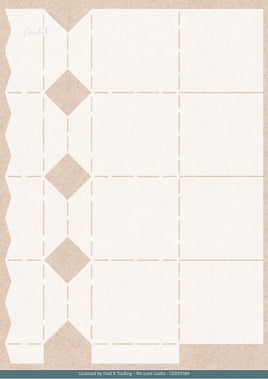 Stencil - Card Deco Essentials - Frosted Florals - Frosted Toffee Box - A4