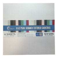 
              Couture Creations - WHITE - Pearl Shimmer Textured Cardstock - 12X12 (210gsm) pkt 6 sheets
            