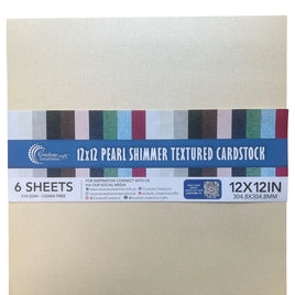Couture Creations - IVORY - Pearl Shimmer Textured Cardstock - 12X12 (210gsm) pkt 6 sheets (Copy) (Copy) (Copy) (Copy)