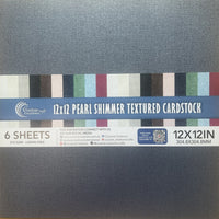 
              Couture Creations - NAVY BLUE - Pearl Shimmer Textured Cardstock - 12X12 (210gsm) pkt 6 sheets
            