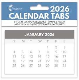 Couture Creations - 2026 Calendar Tabs - 10 sets/pads x 12 months