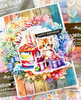 
              Paper Rose - Rainbow Birthday Embossed Die Cuts
            