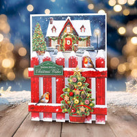
              Katy Sue - Die Cut Decoupage – Christmas Garden Picket Fence Card Making Kit
            