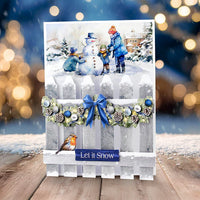 
              Katy Sue - Die Cut Decoupage – Christmas Garden Picket Fence Card Making Kit
            