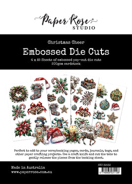 Paper Rose - A5 Christmas Cheer Embossed Die Cuts 32532