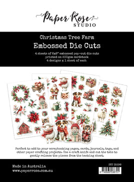 Paper Roses - Christmas Tree Farm Embossed Die Cuts 35298