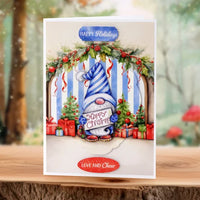 Katy Sue - 3D Die Cut Decoupage – Cosy Christmas Gnomes, Card Making Kit