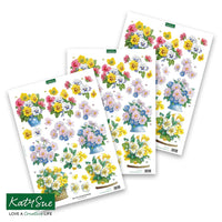 
              Katy Sue - 3D Die-Cut Decoupage - Pots of Flowers
            