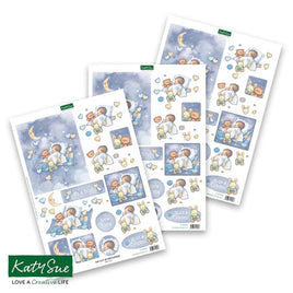 Katy Sue - 3D Die Cut Decoupage – Baby Boy with Moon