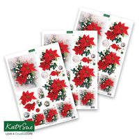 Katy Sue - 3D Die Cut Decoupage – Poinsettias
