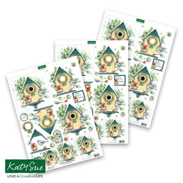 Katy Sue - 3D Die Cut Decoupage – Christmas Birdhouse