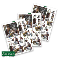 
              Katy Sue - 3D Die Cut Decoupage – Nativity Stable Scene
            