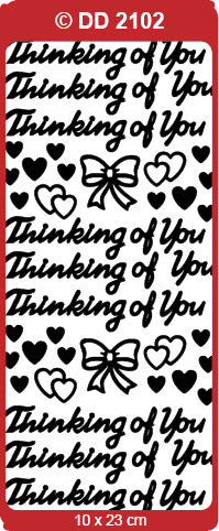 Outline Stickers -  Thinking of You