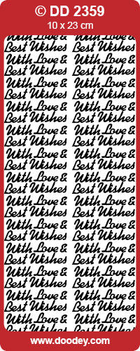 Peel-Off Stickers -  With Love & Best Wishes