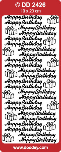 Peel-Off Stickers - Happy Birthday DD2426