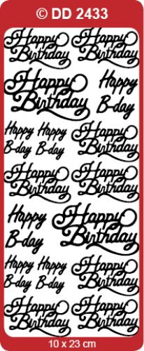 Peel-Off Stickers - Happy Birthday- Happy B-Day