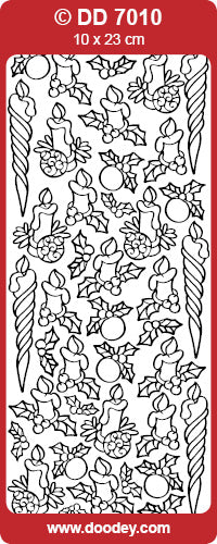 Peel-Off Stickers - Christmas Candles DD7010