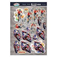 Hunkydory -  On Your Bike Decoupage Topper Sheet