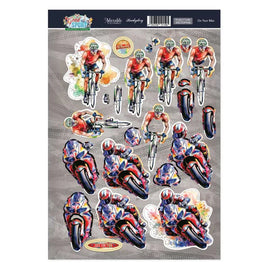 Hunkydory -  On Your Bike Decoupage Topper Sheet