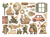 STAMPERIA - Printed Decorative Ephemera for Art and Craft - Cozy Family