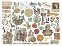 STAMPERIA - Printed decorative Die cuts for Art and Craft - Furry Friends