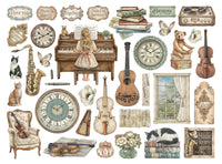 STAMPERIA - Printed decorative Die cuts for Art and Craft - Symphony