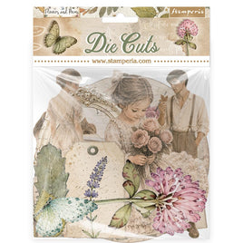 STAMPERIA - Printed decorative Die cuts for Art and Craft - Flowers and Poems