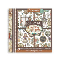 
              STAMPERIA - Gardens of Time - Printed Decorative Rub on kit for Art and Craft cm 15,5x15,5 cm
            