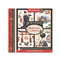 STAMPERIA - Printed Decorative Rub on kit for Art and Craft cm 15,5x15,5 - Oriental Garden