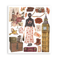 STAMPERIA - Printed Decorative Rub on selection for Art and Craft cm 20,5x23 - Our Way