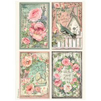 
              STAMPERIA - House of Roses - Printed 6 Rice Paper A4 Selection For Art and Craft
            
