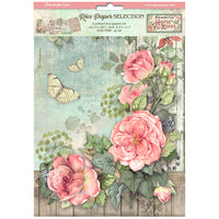 
              STAMPERIA - House of Roses - Printed 6 Rice Paper A4 Selection For Art and Craft
            