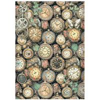 STAMPERIA - Printed Rice Paper A4 sheet, selection for Art and Craft - Gardens of Time