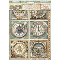 STAMPERIA - Printed Rice Paper A4 sheet, selection for Art and Craft - Gardens of Time