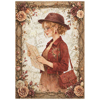 STAMPERIA - Printed Mini Rice paper A6 8 sheets for Art and Craft - Our Way