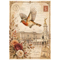 STAMPERIA - Printed Mini Rice paper A6 8 sheets for Art and Craft - Our Way