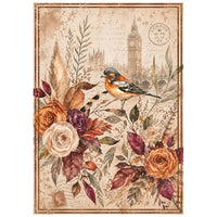 STAMPERIA - Printed Mini Rice paper A6 8 sheets for Art and Craft - Our Way