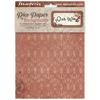 STAMPERIA - Printed Mini Rice paper A6 8 sheets for Art and Craft - Our Way