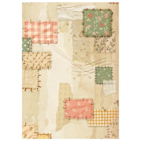 STAMPERIA - Printed Mini Rice paper A6 8 sheets for Art and Craft - Cozy Family