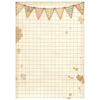 STAMPERIA - Printed Mini Rice paper A6 8 sheets for Art and Craft - Cozy Family