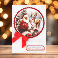
              Katy Sue - 3D Die Cut Decoupage –  Santa & Rudolph Bauble
            