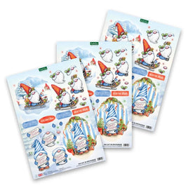 Katy Sue - 3D Die Cut Decoupage – Gnomes and Christmas Presents