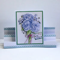 
              Katy Sue - 3D Die- Cut -Blue Roses and Cupcake
            