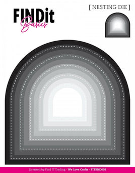 Dies - Basics - Nesting Dies - Arches Stitched and Plain