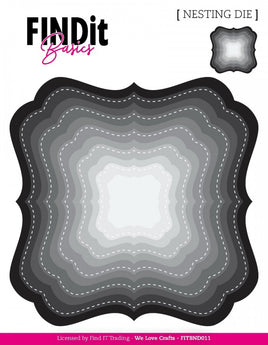 Dies - Basics - Nesting Dies - Deco Squares Stitched and Plain