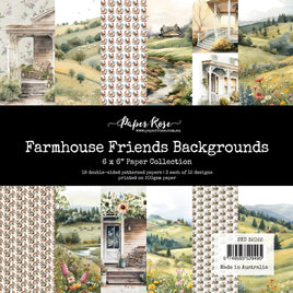Paper Rose - Farmhouse Friends Backgrounds 6x6 Paper Collection